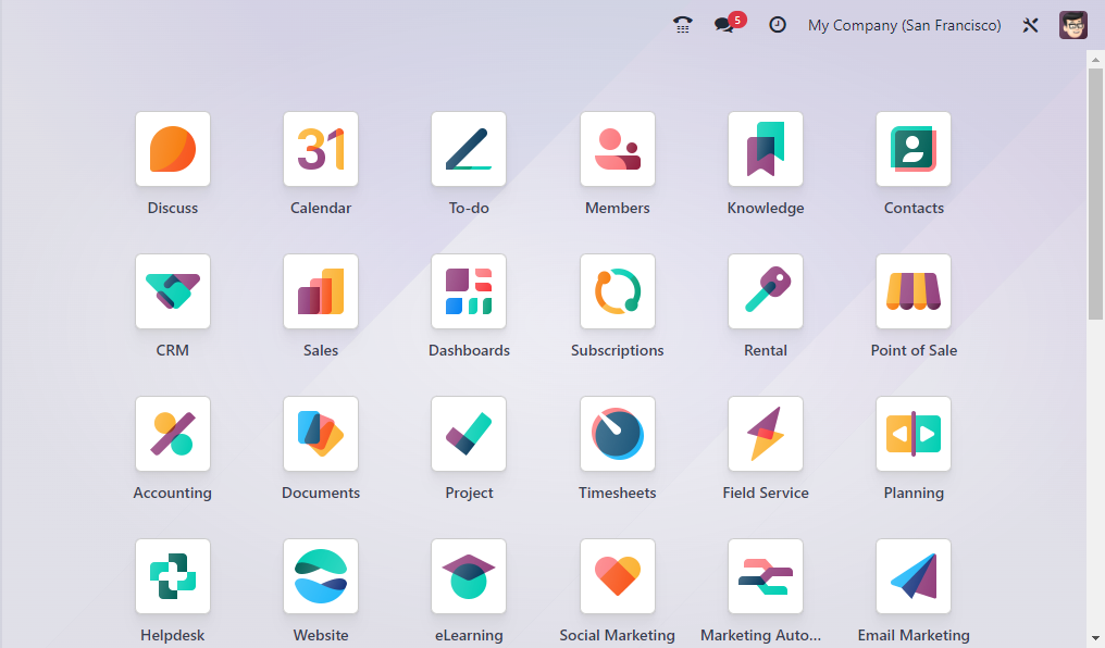 Odoo Screenshot